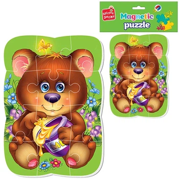 Магнитные пазлы для детей Vladi Toys VT3301-04 P Медвежонок, 12 элементов (VT3301-04-RT)