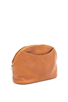 Женская косметичка на молнии кожаная коричневая ARTiS Bags 1246 4778