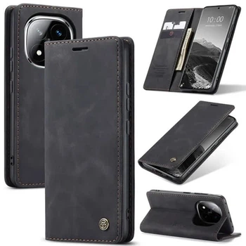 Чехол книжка с магнитом Xiaomi Redmi Note 14 Pro+ 5G CaseMe Black (41040-2B)