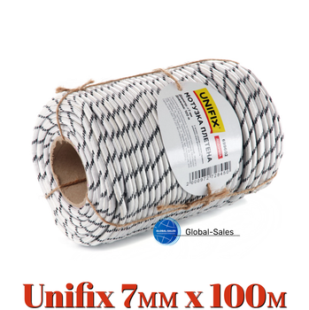 Веревка плетеная Unifix 7мм x 100м лодочная (699602)