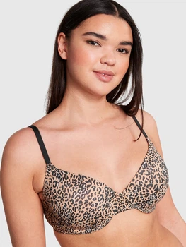 Бюстгальтер с косточками Victoria's Secret 652513050 36C Леопардовый (1159857293)