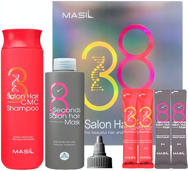 Набір для догляду за волоссям Masil 38 Salon Hair Шампунь 300 мл + Шампунь 2х8 мл + Маска 200 мл + Маска 2х8 мл (8809744060132)