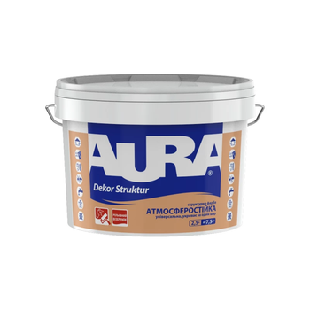 Фарба структурна фасадна Aura Dekor Struktur 2.5л