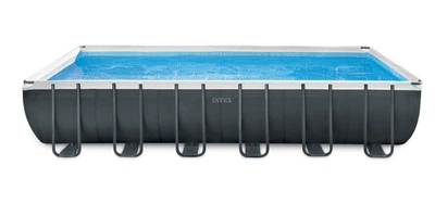 Бассейн каркасный прямоугольный 9 в 1 INTEX 26364GN, 732 х 366 х 132 см, темно-серый (DM-26364GN)