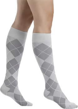 Компресійні гольфи Sigvaris Shades Women Argyle розмір B Платинові (308134)