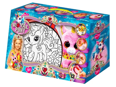 Набір для творчості Danko Toys Royal Pony сумочка-розмальовка з іграшкою поні рожева (RP01-08U-PN)
