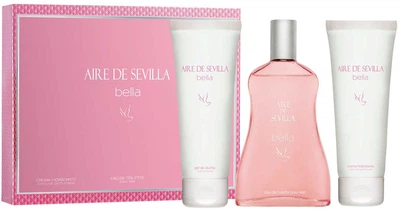 Набор&nbsp;для женщин Instituto Espanol Aire De Sevilla Bella Туалетная вода 100 мл + Крем для тела 100 мл + Гель для душа 100 мл (8411047135884)