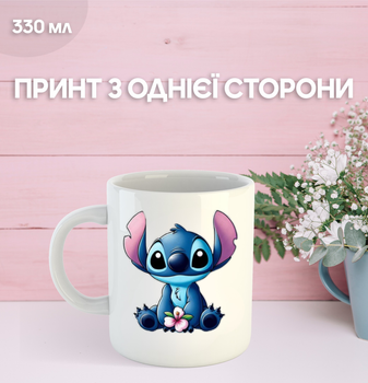 Кружка Лило и Стич с принтом керамическая чашка Lilo & Stitch 330 мл Uk_849