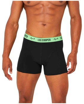 Трусы-боксеры мужские Lee Cooper 42261140LGREEN M черные с салатовым поясом (4226114039086)