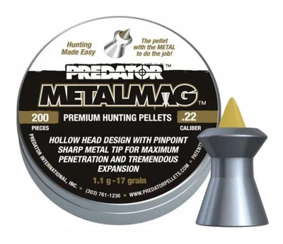 Кулі пневматичні JSB Metalmag. Кал. 5.5 мм. Вага - 1.1 г. 200 шт/уп