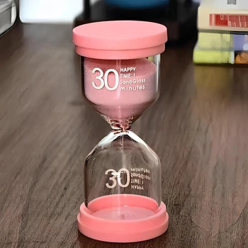 Пісочний годинник (таймер) рожевий 30 хв.