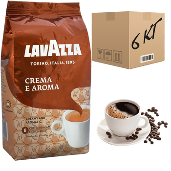 Кава в зернах Lavazza Crema e Aroma 1 кг(ящик 6кг)