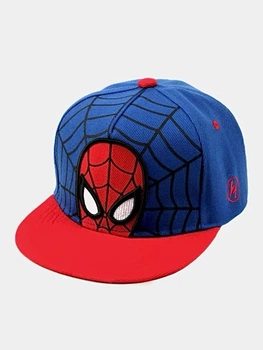 Дитяча кепка Cнепбек логотип Людина-павук (Spider-Man, Marvel) з прямим козирком Синій, Унісекс One size