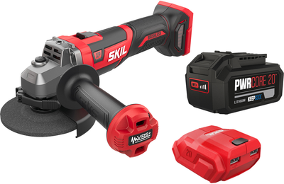 Комплект шлифмашина угловая аккумуляторная бесщеточная Skil 3930 CB XP + аккумулятор 5.0 Ah + USB адаптер (11070600204)