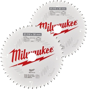 ПРОМО 2022 Набор пильных дисков Milwaukee 216 мм 48T/60T 2 шт (4932479575)