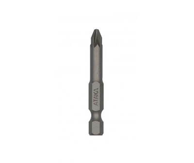 Бита торцевая PZ2x50мм, 1/4", (6,35мм), сталь S2, 58-62 HRC, Атака (10)