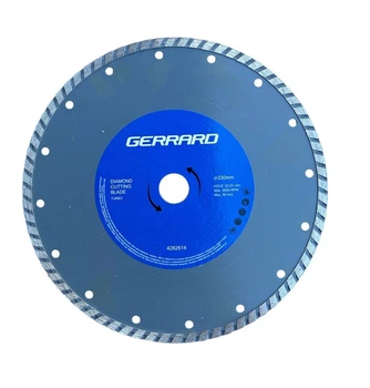 Диск алмазный отрезной 230х7,5х22,23мм, Turbo, 4282614, Gerrard