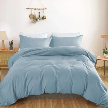 Простынь MirSon Satin Light Pro 10-019 Gray-blue 150х220 см (2200011024103)
