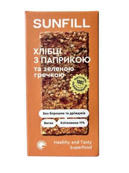 Хлебцы с паприкой и зеленой гречкой Sunfill 91 г