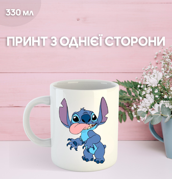 Кружка Лило и Стич с принтом керамическая чашка Lilo & Stitch 330 мл Uk_905