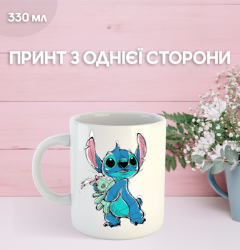 Кружка Лило и Стич с принтом керамическая чашка Lilo & Stitch 330 мл Uk_927