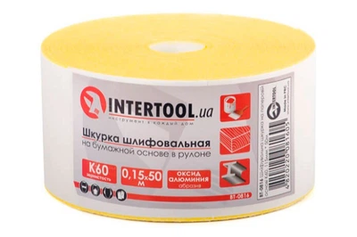Шлифовальная шкурка Intertool - 115 мм x 50 м x P60 бумага 1 шт.