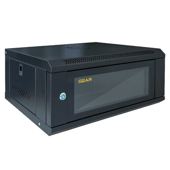 Шафа серверна настінна GEAR 4U 19'' 600x600x240 Чорна (GWMSN-4U-600-600)