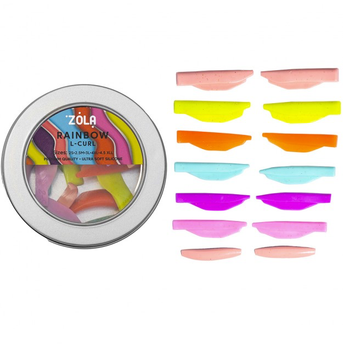 Валики (бигуди) для ламинирования Rainbow L-Curl (2S, 2.5M, 3L, 4XL, 4.5XLL) Zola 7 пар