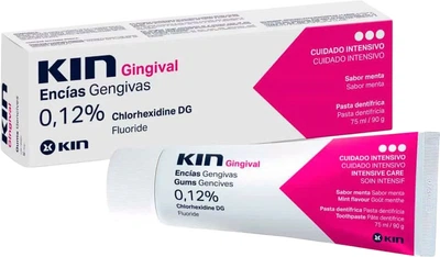 Зубна паста Kin Gingival Проти зубного нальоту з Хлоргексидином 0.12% 75 мл (8436026216262)