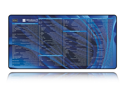 Игровая поверхность WorkPlaceShop Сочитание Клавиш для Windows 11 Dark 500х1000 мм