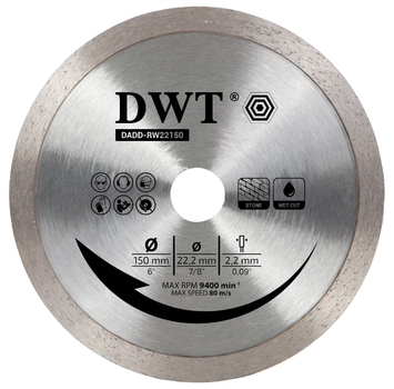 Диск алмазный отрезной DWT DADD-RW22150
