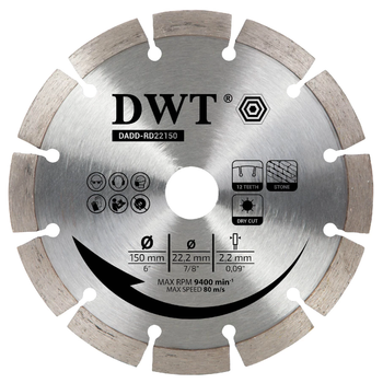Диск алмазный сегментный DWT DADD-RD22150