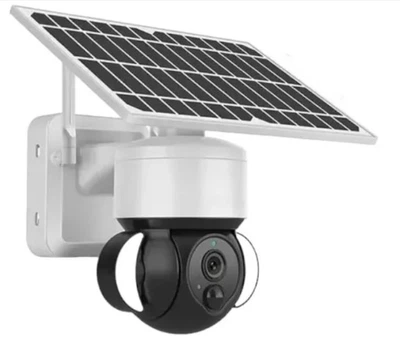 Уличная поворотная IP камера Sectec ST-S518M-3M- 4G 3mp с сим-картой и солнечной панелью белая