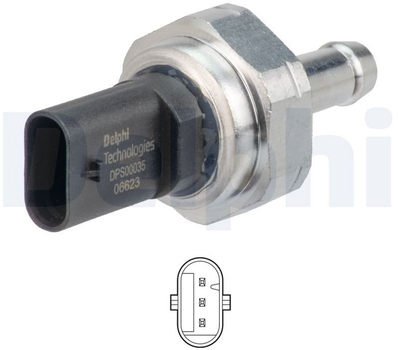 Датчик давления выхлопных газов Delphi (DPS00035-12B1)