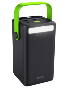 Універсальна мобільна батарея 50000 mAh, Trust Redoh XXL, Black, 20 Вт, 1xType-C (18 Вт, PD 3.0) / 3xUSB (18 Вт, QC 3.0), цифровий LED дисплей, вбудований LED ліхтар (25196)