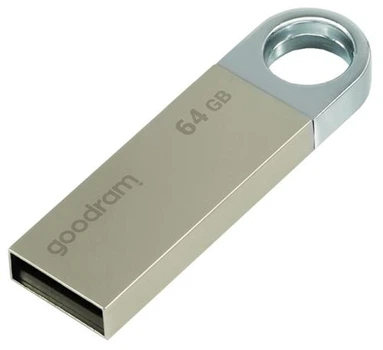 Флеш накопитель USB 64Gb Goodram UUN2, Silver, USB 2.0, до 20/5 МБ/с (UUN2-0640S0R11)