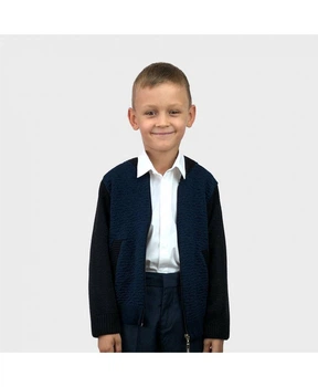 Бомбер для хлопчика ART KNIT Синiй, 140-146см 023655