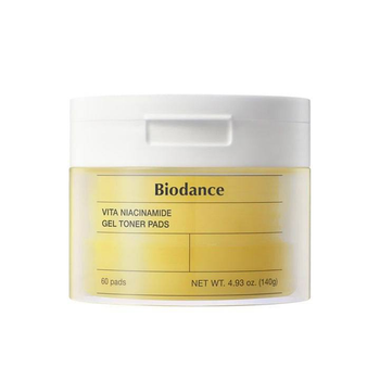 Гидрогелевые пади для сияния и ровного тона Biodance Vita Niacinamide Gel Toner Pad, 60 шт