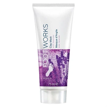 Маска для ног Avon Care Foot Works Lavender Exfoliating Clay Mask с глиною и экстрактом лаванды 75 мл