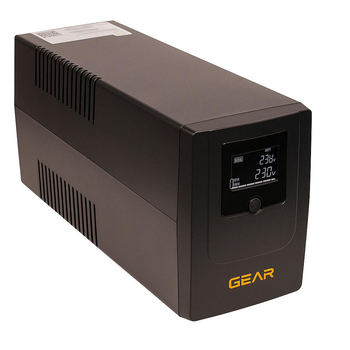 Джерело безперебійного живлення GEAR 1200VA LCD metal RJ45+USB