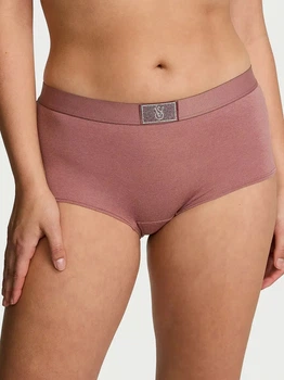 Трусики шорты женские хлопковые Victoria's Secret 26941751 XS Бежевые (199243997635)