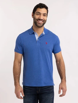 Поло длинное мужское U.S. Polo Assn 11D263-9800A(cobalt heather) XL Синее (786662300251)