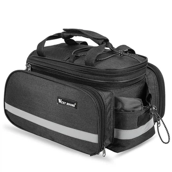 Сумка 3 в 1 20л а багажник велосипеда раскладная сумка-штани West Biking PRO 1298 Black