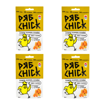 Набор Слайсы 4шт РябChick Куриные с Горчицей и Медом Сушеным 30g