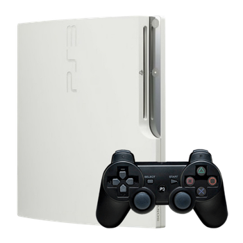 Набор Консоль Sony PlayStation 3 Slim 320GB White Б/У + Геймпад Беспроводной RMC Black