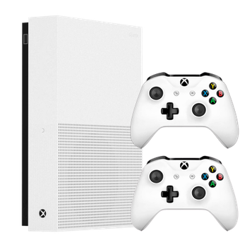 Набор Консоль Microsoft Xbox One S All-Digital Edition 1TB White Б/У + Геймпад Беспроводной Version 2 2шт