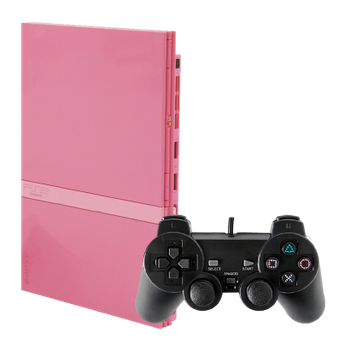 Набор Консоль Sony PlayStation 2 Slim SCPH-7xxx Limited Edition Chip Pink Б/У + Геймпад Проводной RMC Black