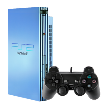 Набор Консоль Sony PlayStation 2 Limited Edition Chip Aqua Blue Б/У + Геймпад Проводной RMC Black