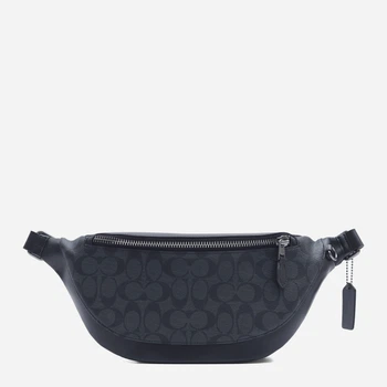 Сумка на пояс бананка мужская из натуральной кожи Coach Warren Belt Bag BG-COA-5 Черная (193971332642)