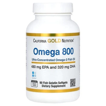 Омега 800 рыбий жир California Gold Nutrition 1000 мг 90 капсул